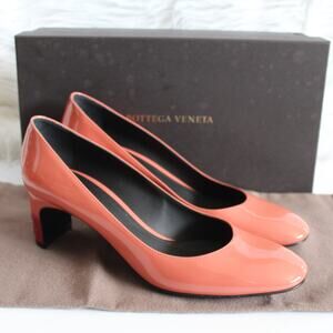 Bottega Veneta Coral Patent Leather Closed Toe Low Pumps
